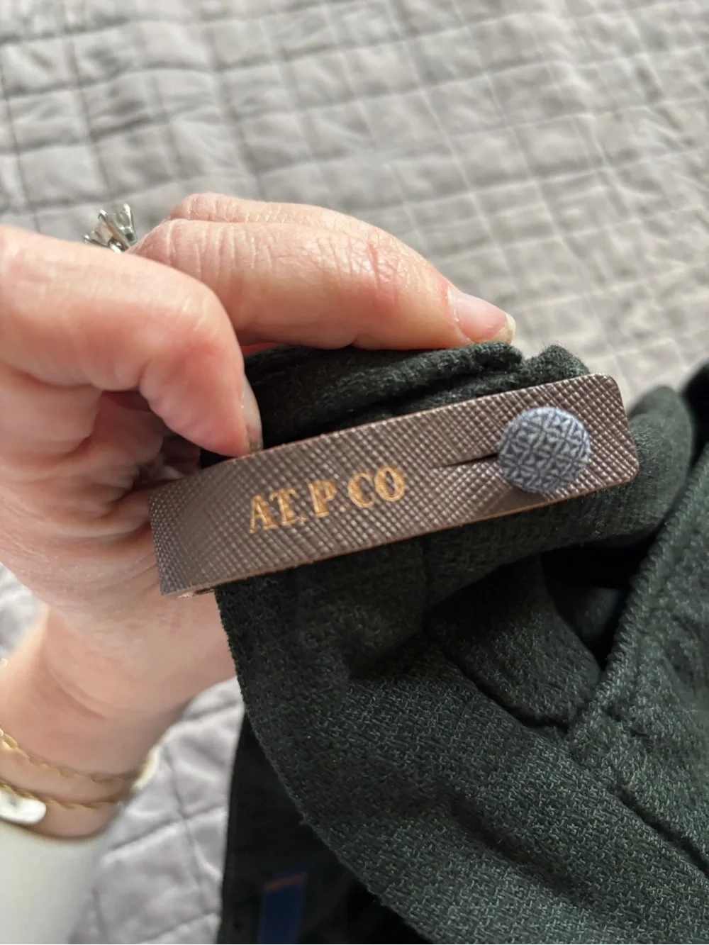 AT. P. Co Dan Men's Dark Slim high end textured Chinos size 50 34 x30